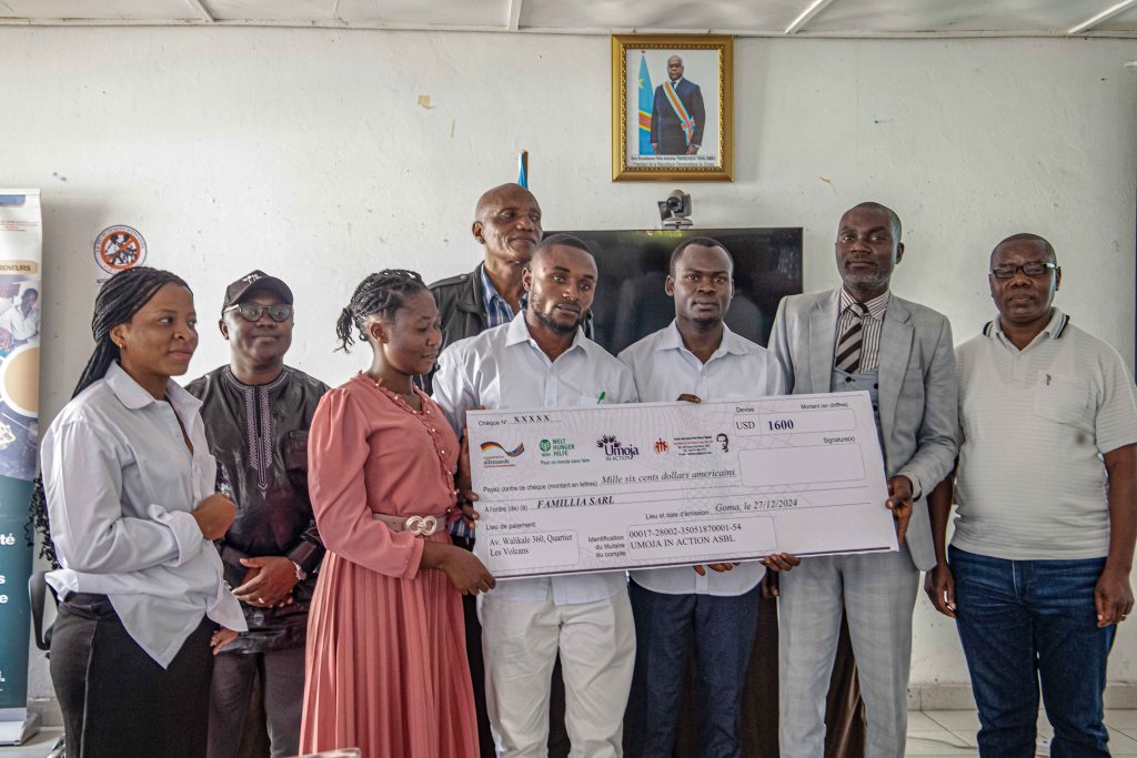 UMOJA IN ACTION : Remise de Chèques aux Petites Entreprises de Goma pour Soutenir l'Entrepreneuriat Agroalimentaire